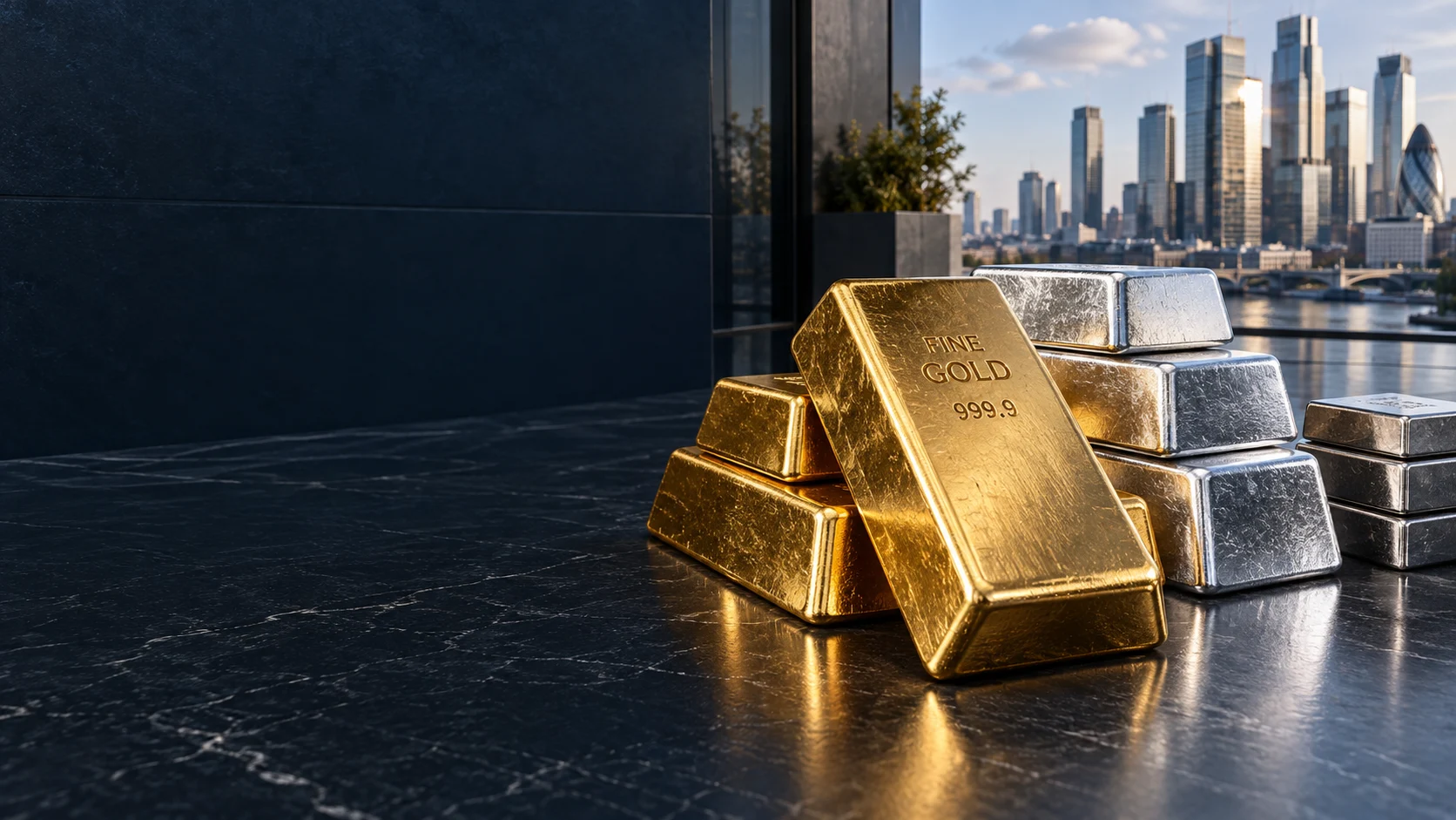 Illustrative gold, silver and platinum bullion